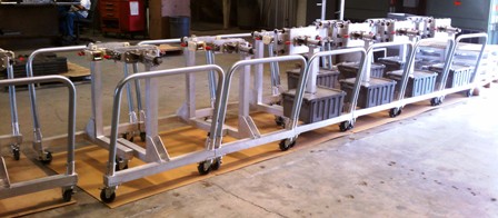 custom-tubular-plate-aluminum-dual-rotating-assembly-fixtures-server-data-rack-production-casters