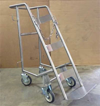 stainless-steel-trolley-cart-dolly-store-transport-gas-cylinders-bottles-medical-semiconductor-cleanroom-harsh-enviroment