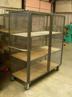 custom-steel-fabricated-angle-iron-frame-casters-shelves-material-stores-cart-construction-industry